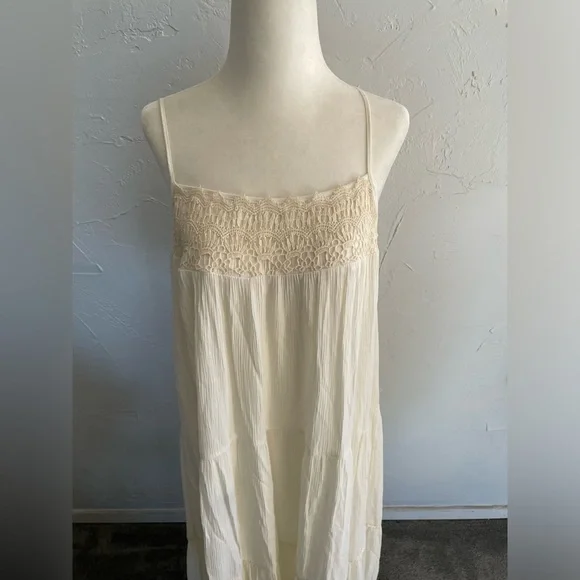 NWT LC Lauren Conrad White Maxi Bohemian Dress Size XL - Picture 3 of 9